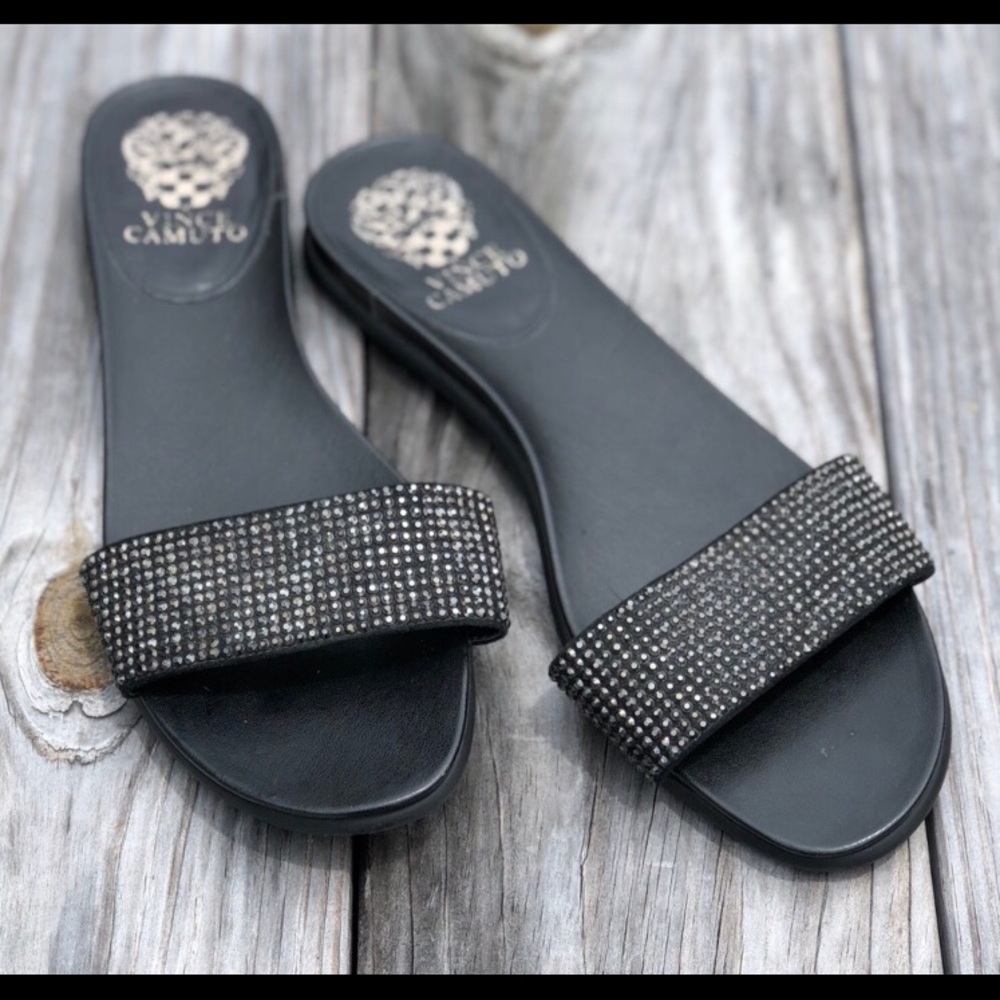 Vince Camuto rhinestone slides